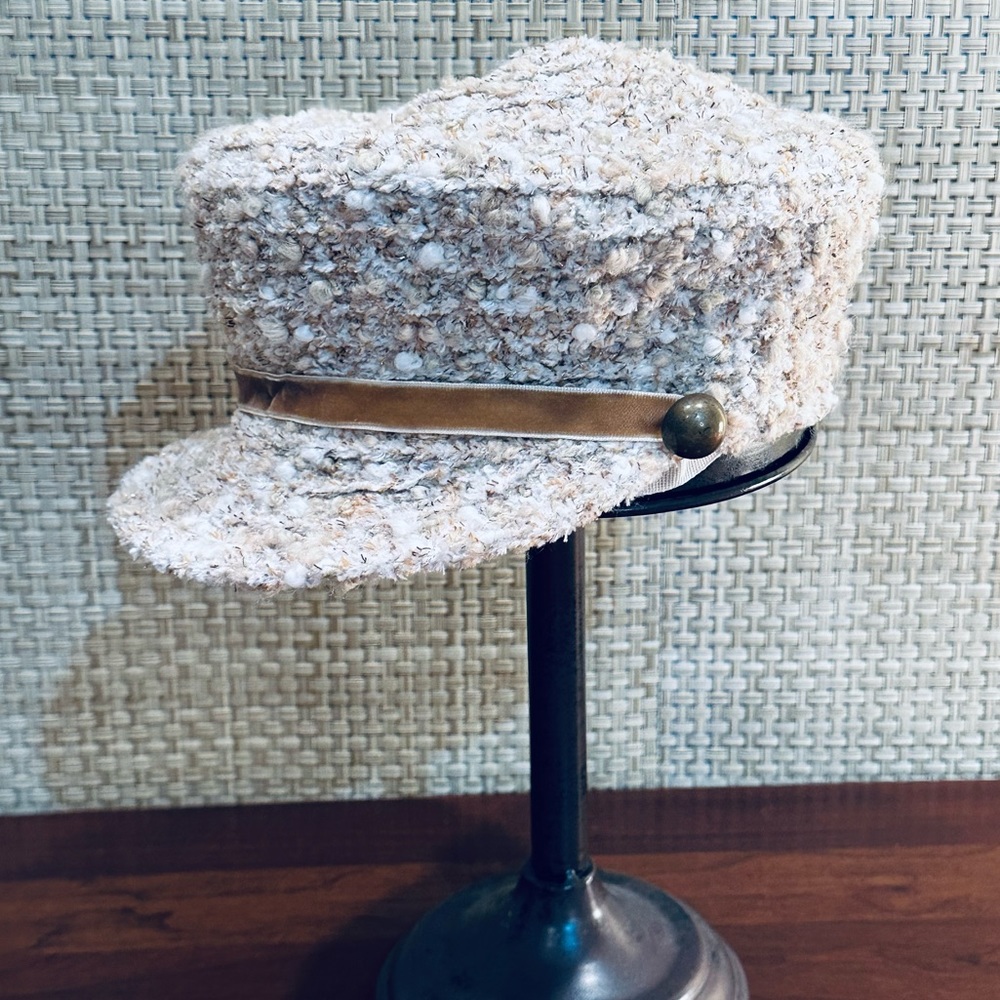 🌟HP🌟VTG Neutral Boucle Cadet Cap by Nine West OS